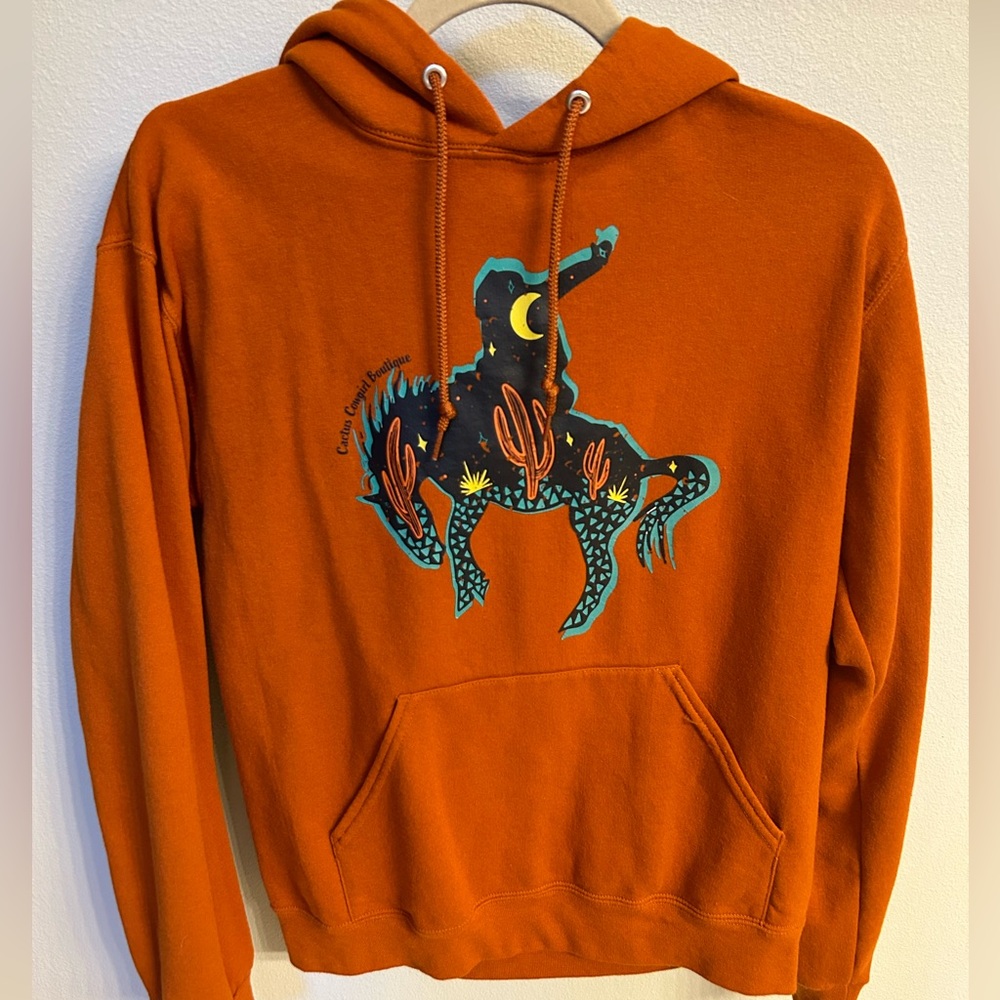 Cowboy Hoodie in Rusty Orange